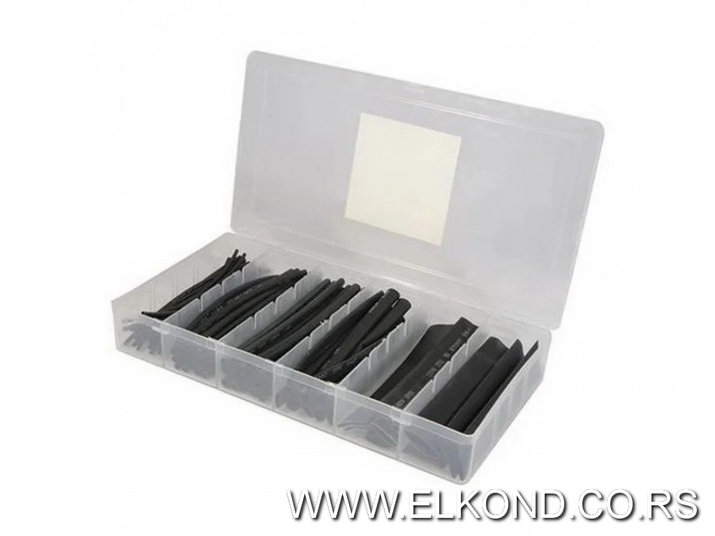 Termoskupljajući bužir ME-100B 1.5-13mm 6 set crni